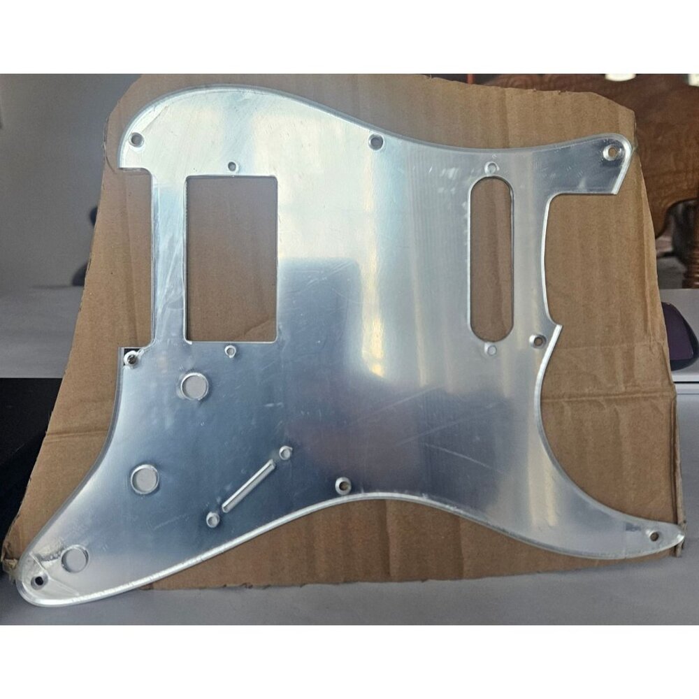 Custom Stratocaster Guitar Pickguard 8 Hole HS Style Silver Mirrored